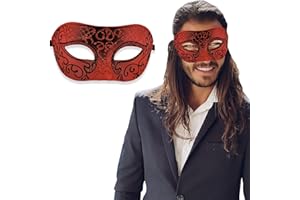 LUXURY MASK Masquerade Mask For Men - Antique Look Mask for Halloween, Venetian Party, Masquerade Party, Mardi Gras, & Prom