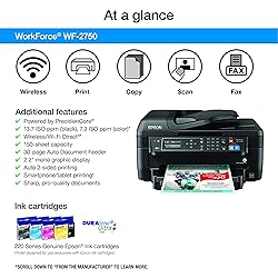 Epson WF-2750 All-in-One Wireless Color Printer
