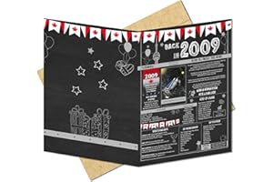 16th Birthday Gifts Ideas for Men or Women. Back In 2009 Giant Greetings Card. Bday Party Decor Home Supplies. Gift for him o