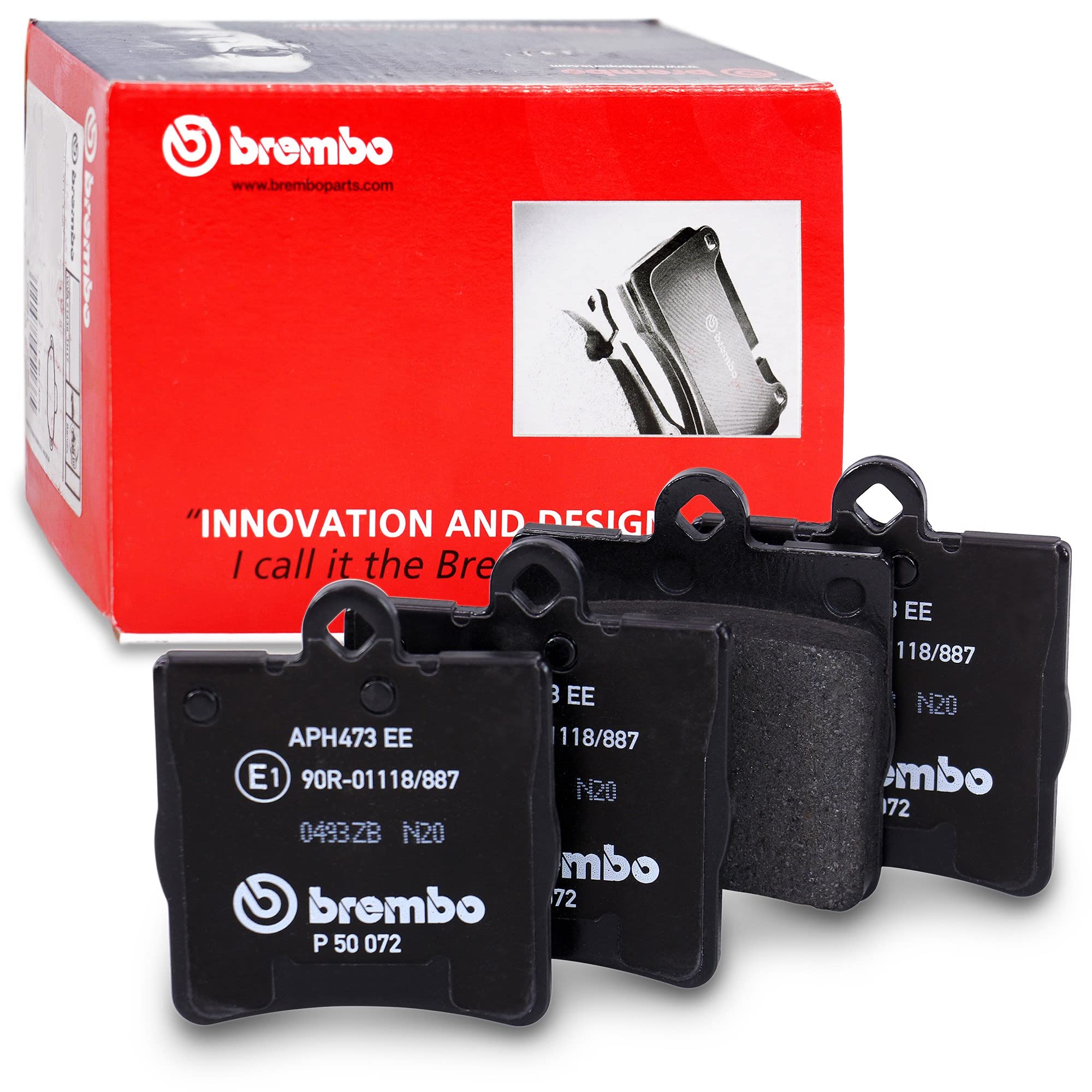 Brembo P50072 Rear Disc Brake Pad - Set of 4