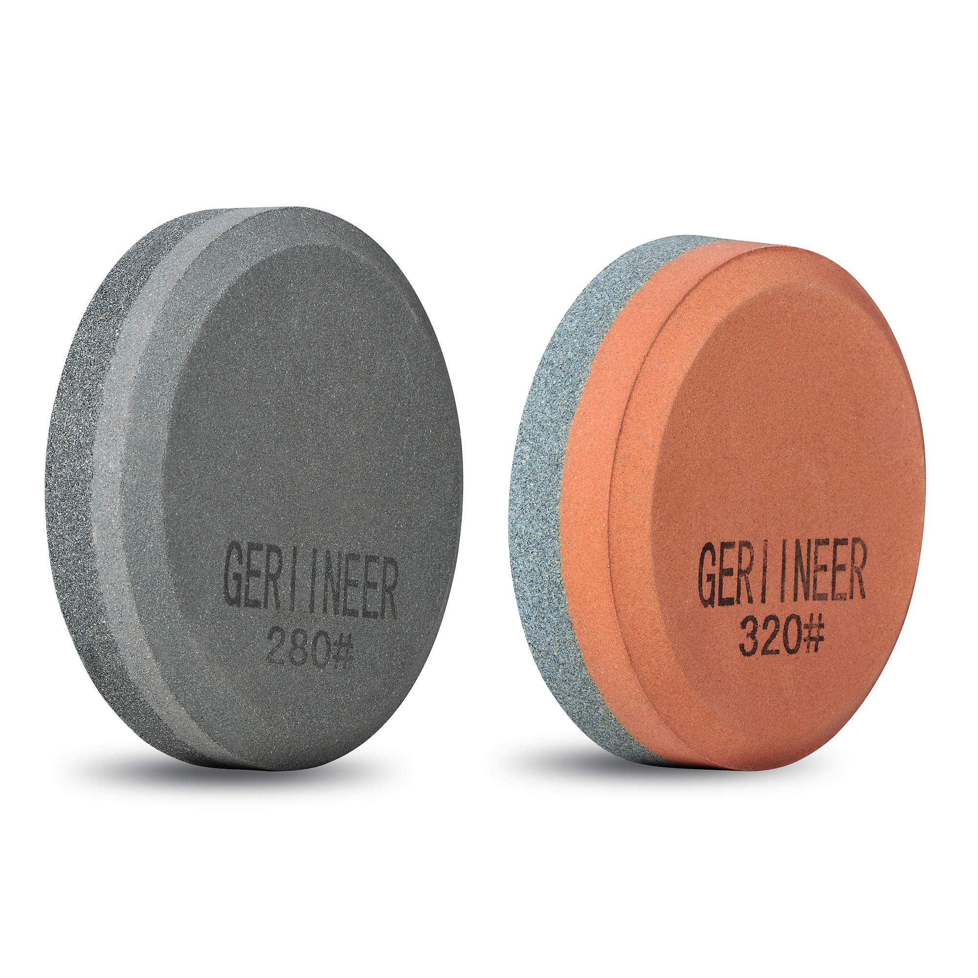 GERIINEER 2 Pcs Axe Sharpener, 2-in-1 Whetstone Knife Sharpening Stone, Sharpening Stones for Garden Tools Kitchen Knives Chisels Axes (2 Pcs#1)