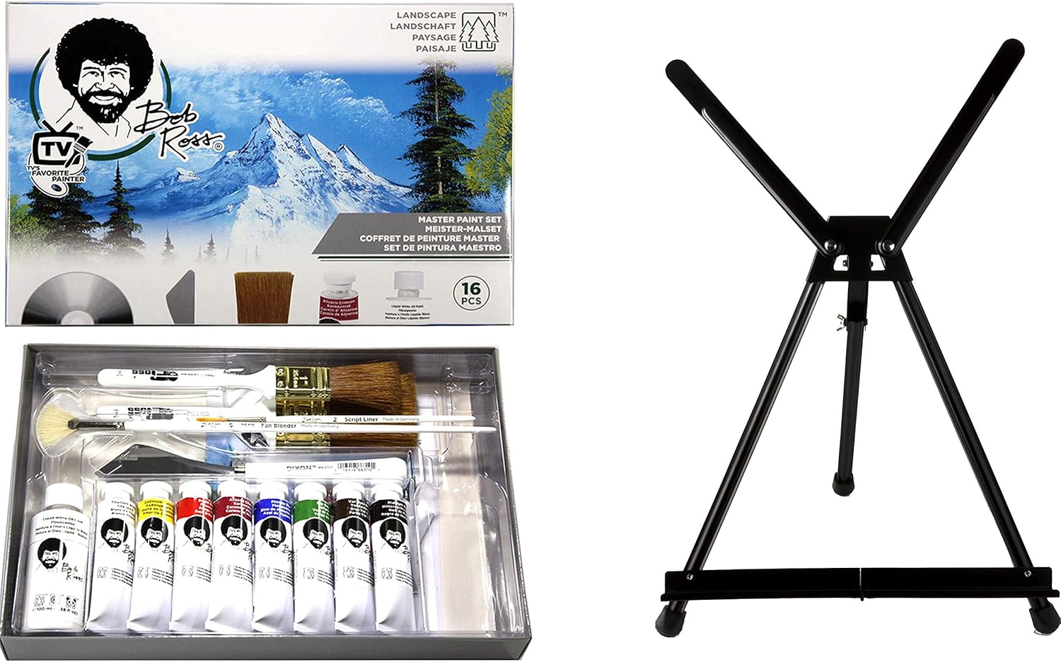 Bob Ross Master Artist Oil Paint Set Bundle with Aluminum