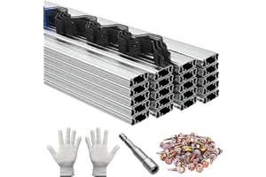 hannger 40 PCS 3.28FT Greenhouse Wiggle Spring Wire and Lock Channel Kit, Greenhouse Channel and PVC Coated Spring for Plastic Film, Netting or Cloth, Comes with Seal Tight Screws and Driver.