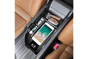 TACOBRO TACORBO Center Console Organizer Compatible with Camry XLE XSE 2018-2022 2023 2024 and Camry LE SE 2020 2021 2022 2023 2024 Insert Tray Accessories, Armrest Secondary Storage Box, Black Trim