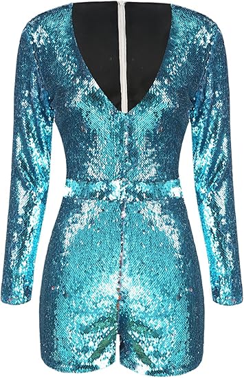 blue sparkly playsuit