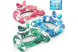 WOLKEK Pool Floats, 3 Pack Inflatable Float Chairs with Cupholders & Handles, Pool Floats Adult & Kids Perfect for Pool Lake & Rivers, Pool Toy Party, Relaxing Inflatable Chair for Swimming Pool