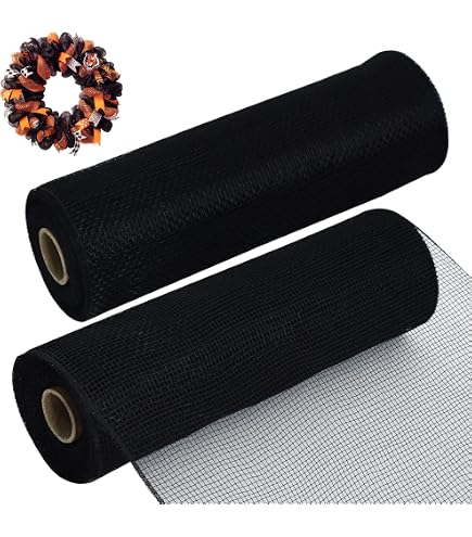 Floracraft Metallgeflecht Netz – 25,4 Cm X 9,4 M, Schwarz, Für Deko, Kränze, Girlanden (innen & Außen)