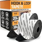 TOOLTROOPERS Heavy-Duty Hook and Loop Mounting Tape - 1.6" Wide Indoor Use w/Wall-Safe Adhesive that Holds up to 20 lb - Hang Pictures, Secure Rugs &amp; Couch Cushions or Organize Cables - 16 ft Roll