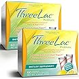 Global Health Trax ThreeLac Lemon Probiotic Drink Mix for Digestive Health - Advanced Probiotic Powder Formula for Men, Women, and Kids - Immune Support & Gut Balance, Non-GMO - 120 Packets
