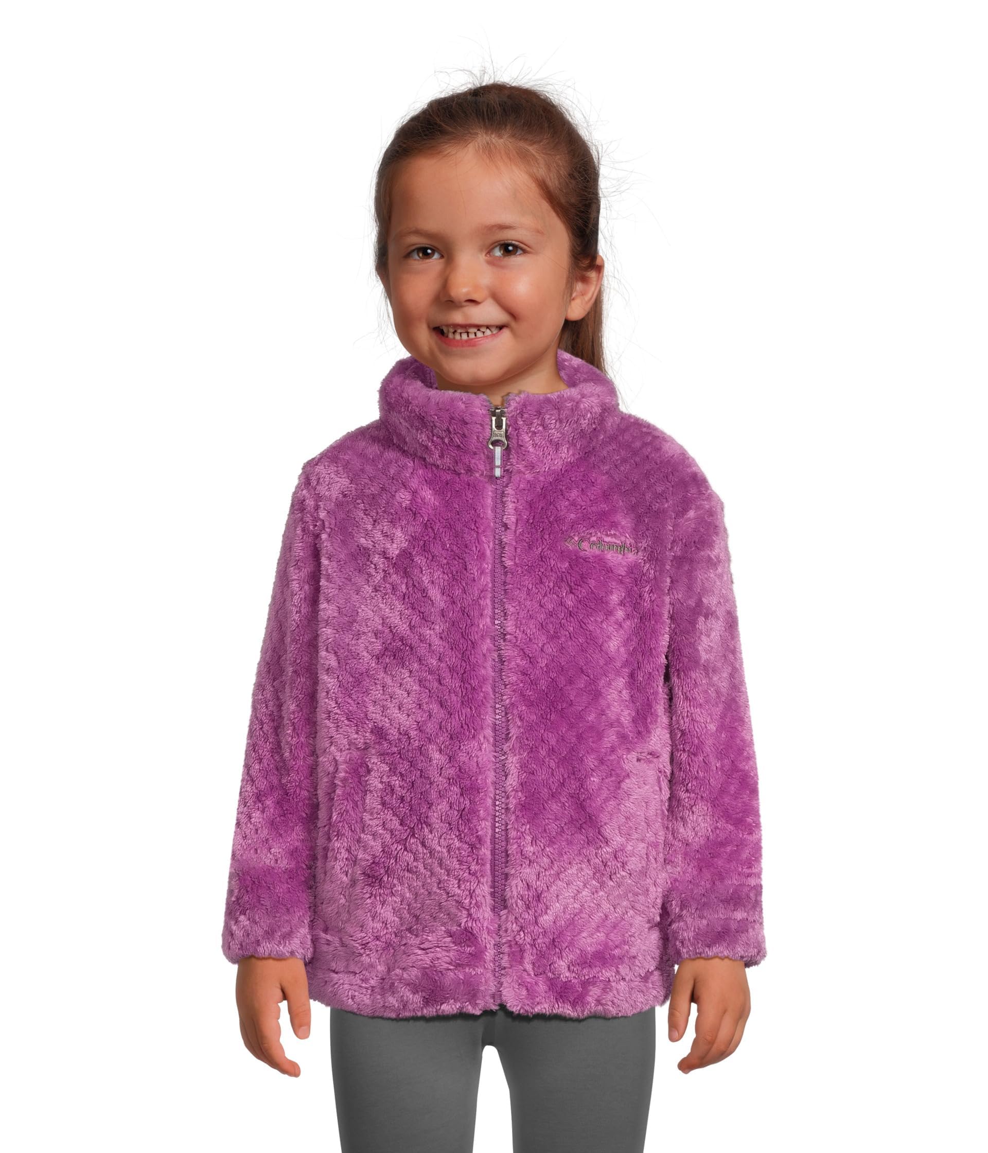 Columbia Youth Girls Fire Side Sherpa Full Zip Fleece Jacket, Razzle, Small Image