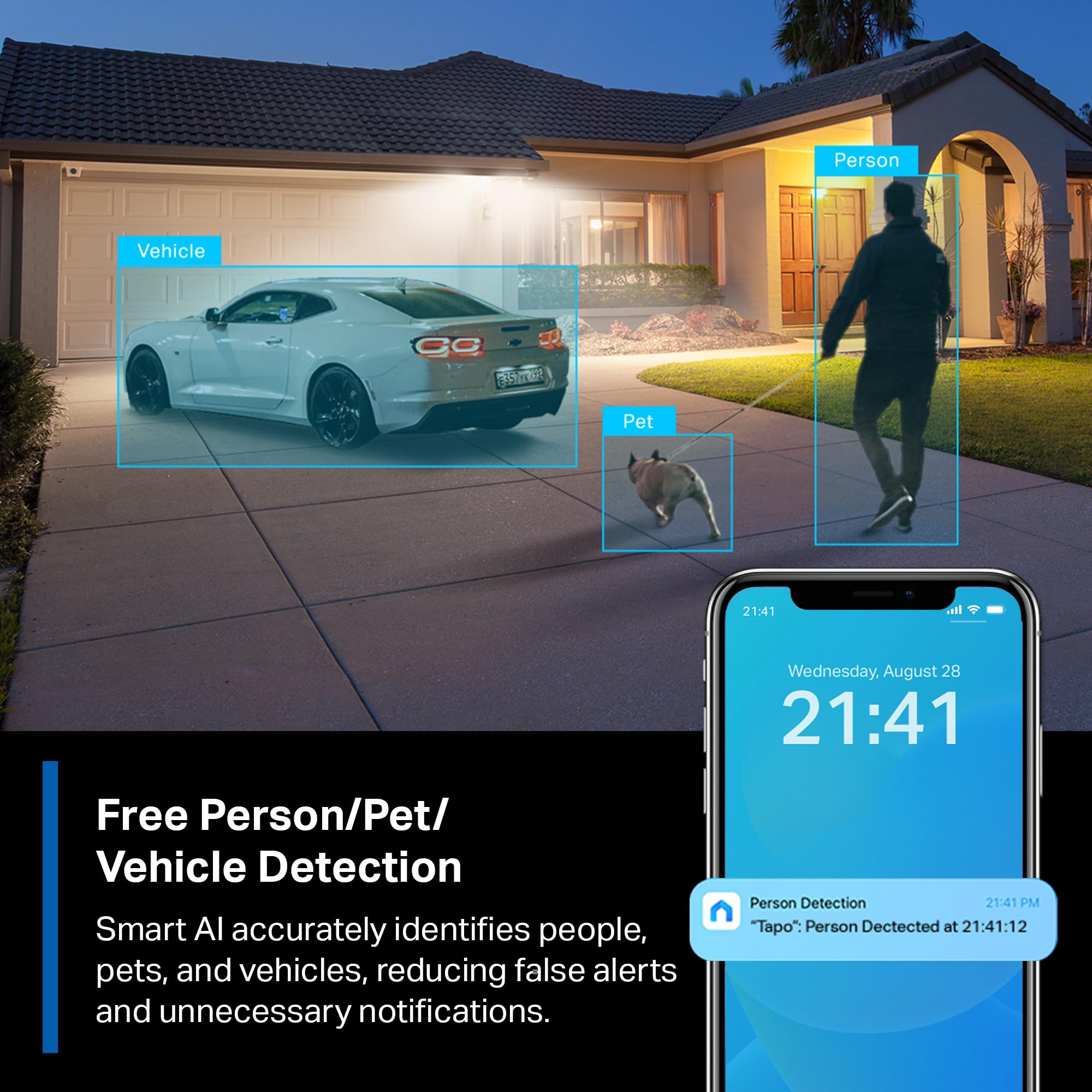 Tapo by TP-Link Wire-Free MagCam, Indoor/Outdoor 2K Battery Powered Smart Security Camera, Magnetic Mount, Starlight Color Night Vision, Person/Pet/Vehicle Detection, SD/Cloud Storage, 2.4GHz Wi-Fi