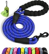 Taglory Rope Dog Lead with Padded Handle 1.0 cm Navy Reflective 1.5 m