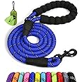 Taglory Rope Dog Leash 6 FT with Comfortable Padded Handle, Highly Reflective Threads Leash for Medium Large Dogs, 1/2 inch, Navyblue