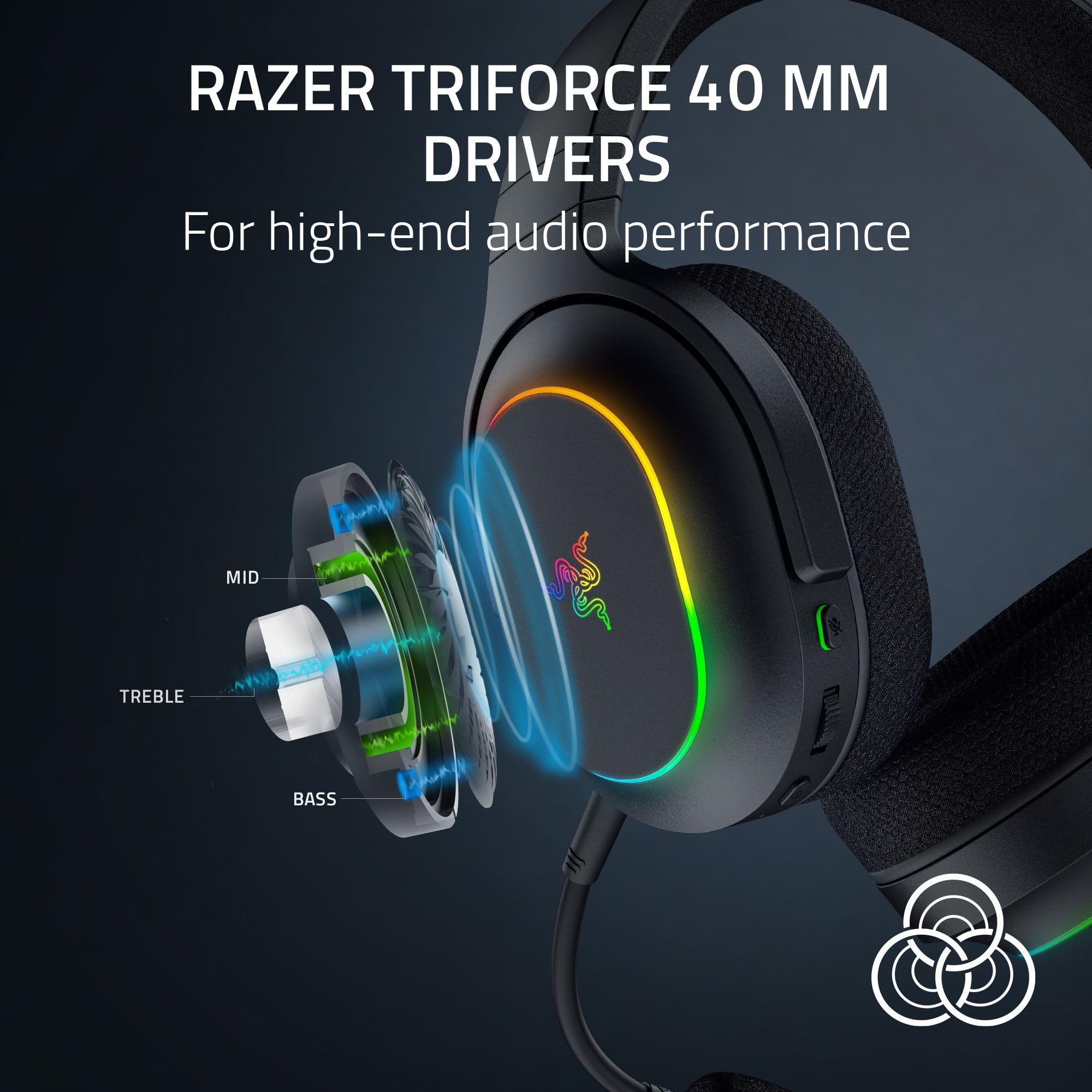 Razer Barracuda X Chroma Wireless Gaming Headset: 2.4GHz Wireless & Bluetooth - Lightweight - Chroma RGB - 40mm Drivers - Cardioid Mic - 70 Hr Battery - for PC, Mac, PS5, Switch 2, Smartphone - Black