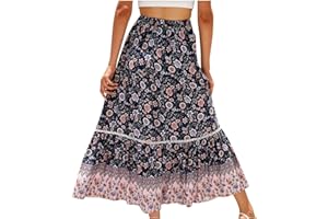 Skorts Skirts for Women Trendy Summer Boho Graphic Printed A-Line Skirt Flowy Going Out Long Lounge Baggy 2023 Skirt