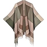 HOLDINA Women's Winter Shawl Wrap for Women–Warm Ponchos with Tassels,Christmas Gift for Mom & Older Women