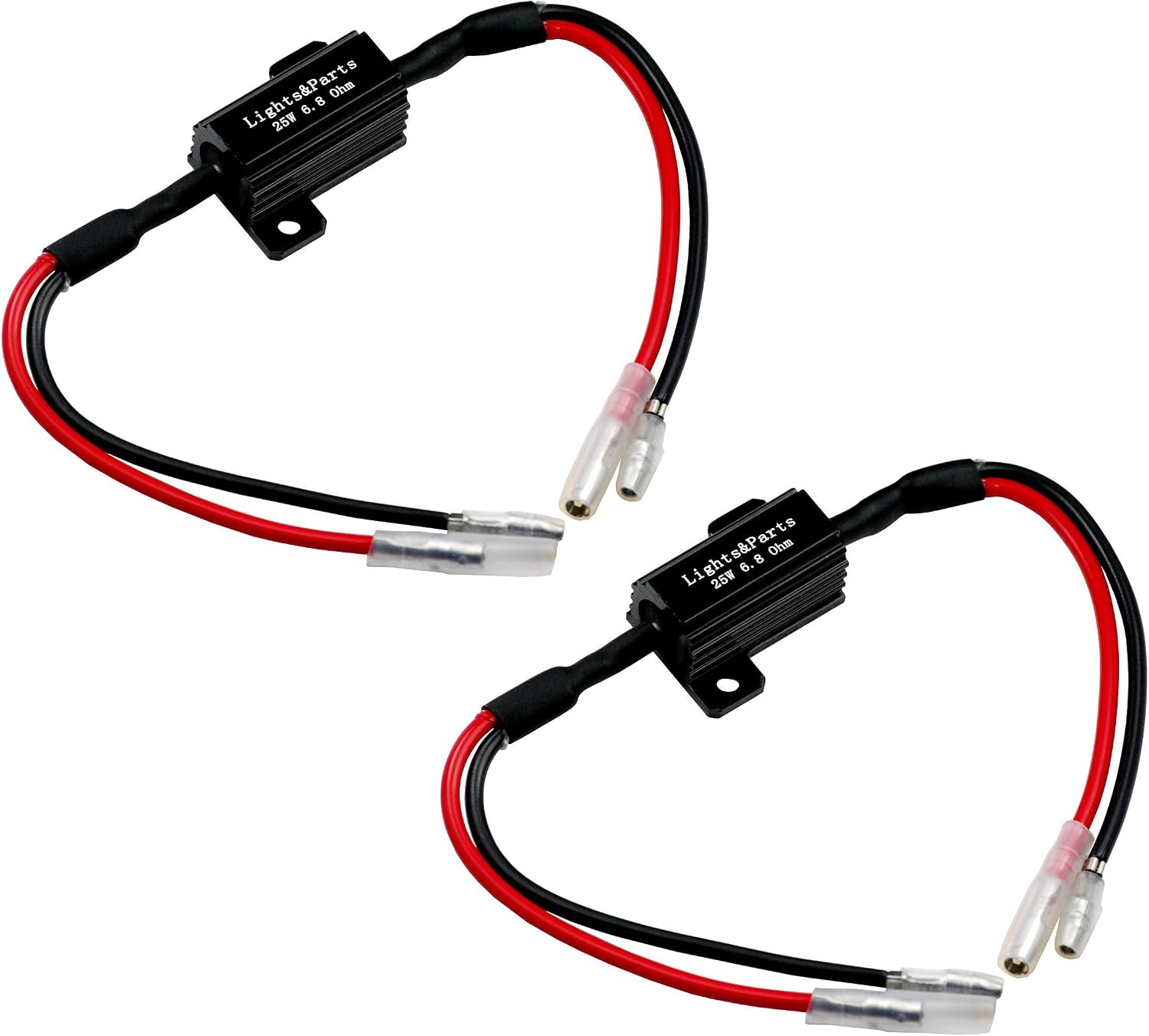 L & P Car Design 2 x 25W 6.8 Ohm Power Resistor Load Resistance for SMD LED Mini Indicators 12V, Amber - Image 3