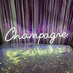 Champagne Neon Signs for Wall Decor, 23.6*7.7