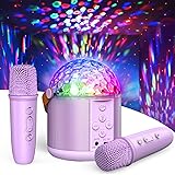 Karaoke Machine with Disco LED Lights for Adults