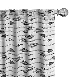 Lunarable Arrows Window Curtains, Sketchy