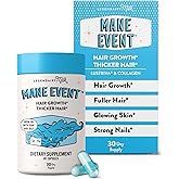 Legendairy Milk Hair Growth Vitamins for Women - Biotin for Hair Growth with Collagen & Lustriva, Hair Loss Products & Supplements for Thinning, Thicker, Fuller, Stronger Skin & Nails, Mane Event™