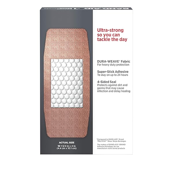 BAND-AID® BRAND TOUGH STRIPS® BANDAGES XL, 10 COUNT