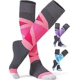 CS CELERSPORT 2/3 Pack Ski Socks for Womens and Mens with Full Cushion, Wool Winter Warm Socks for Skiing Snowboarding