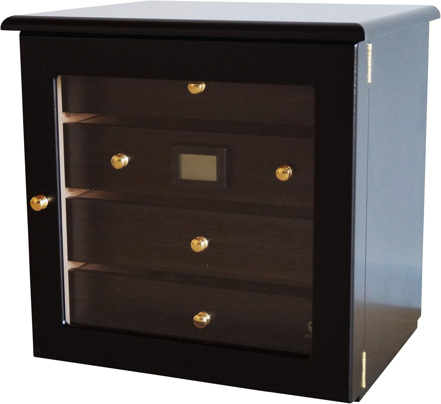 GERMANUS Marques Humidor Armoire « Radix » noir avec hygromètre et