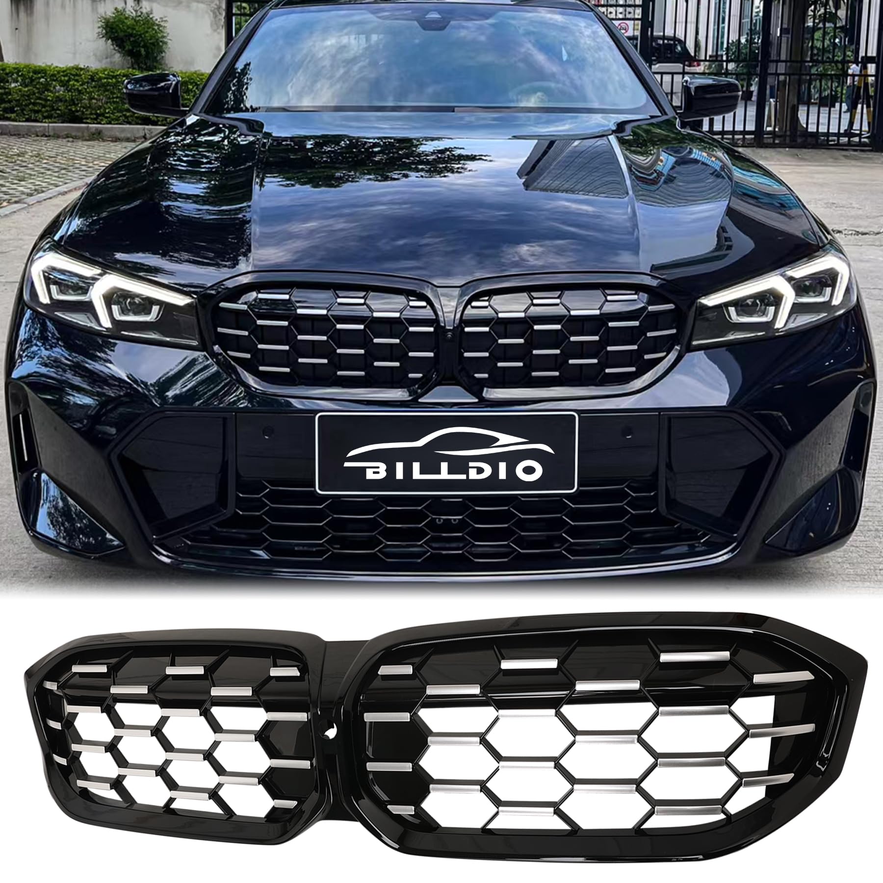 BILLDIO G20 Grill - Black Kidney Grille Compatible