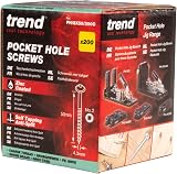 Trend Pocket Hole Screws 50mm 8x50 200C Coarse Square Drive view 3