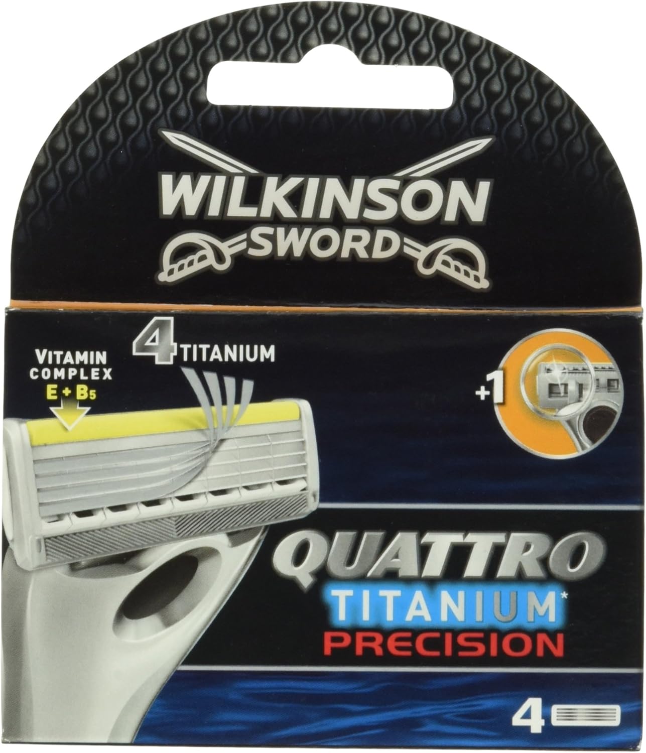 Wilkinson Sword Quattro Titanium Precision Razor Blades Pack of 4