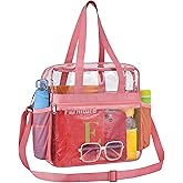 Paxiland Clear Bag for Stadium Events 12x6x12 inches, Clear Tote Bag with Reinforced Strap, Clear HandBag for Sports Concert