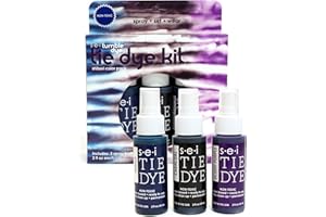 S·E·I S.E.I. Shibori Tie Dye Kit 3 Pack: Pre-Mixed Spray Tie Dye Kit, Easy-to-Use, Non-Toxic Fabric Dye in Indigo, Purple, and Black, Shake and Spray