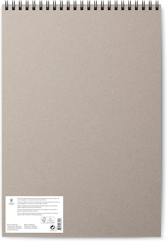 Papel - Bloc de papel de esbozo en espiral, extra blanco 110g A3 50 hojas — foto 2 de 6