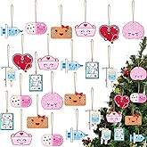 Henoyso 48 Pcs Christmas Nurse Ornament Wood Nurse Medicine Nurse Uniform Nurse Cap Ornament Nurse Hanging Ornament Medical Christmas Ornaments for Christmas Tree Decor Nurse Appreciation Gifts