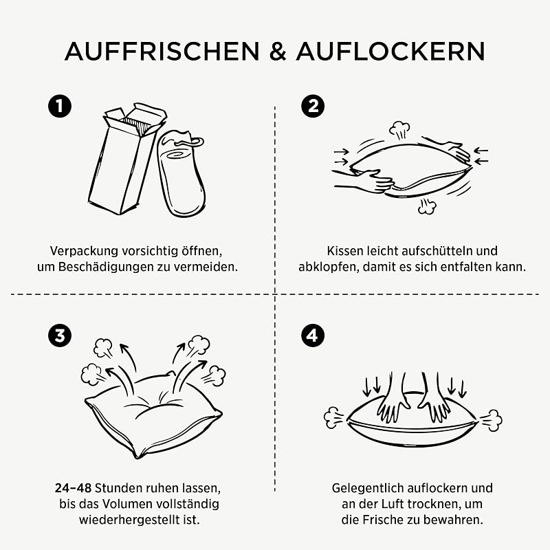 Kopfkissen 40x80 2er Set - Kissen 40x80 Ideal für Allergiker