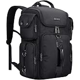 WITZMAN Travel Backpack for Men Carry-on Laptop Backpack | Nylon Luggage Bag Fits 16 Inch for Airline Approved, Multi Pocket, For Traveling,Casual,Commuting, B744 Black