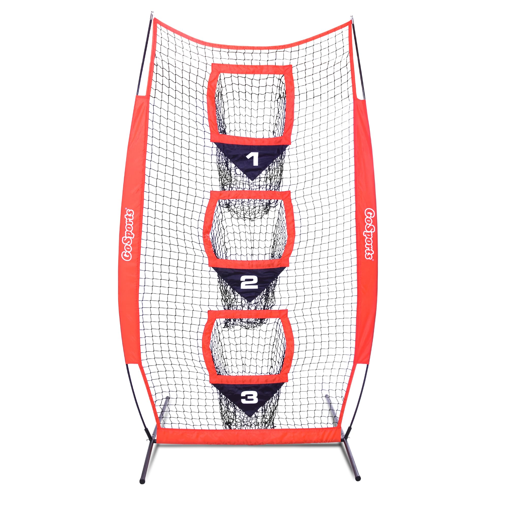 GoSports 8 x 4 ft Football Throwing Target Net - Red Image