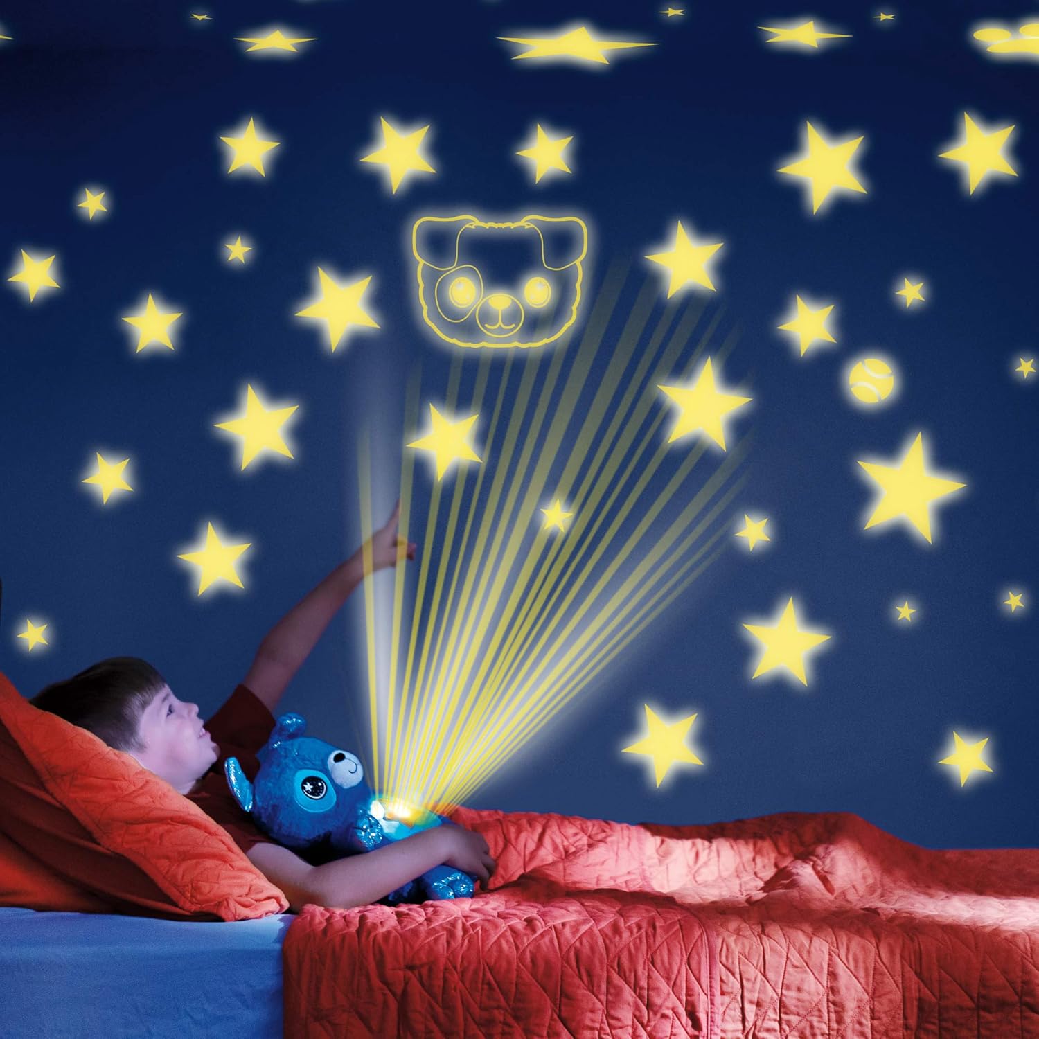 Ontel Star Belly Dream Lites, Stuffed Animal Night Light, Cuddly Blue Puppy: Health & Personal Care