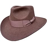 Wool Felt Crushable Cowboy Fedora Outback Hat Water Repellent