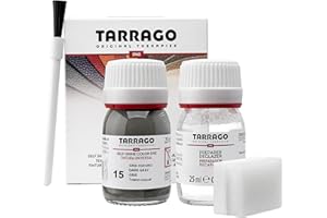 Tarrago Leather Dye Kit with Deglazer and Applicator - Restore & Recolor Shoes, Boots, Purses, Wallets, Jackets, and Furniture - Rich Pigment - 25mL