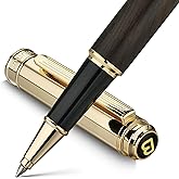 BEILUNER Black Sandalwood with 24K Gold Plated Rollerball Pen, Elegant & Luxurious Executive Writing Instrument for Women & Men, Premium Gift Box for Christmas, Birthday and Anniversary