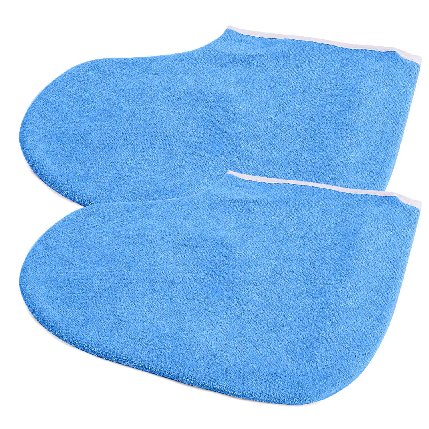 Noverlife Paraffin Wax Work Gloves & Booties, Wax Bath Hand Treatment Mitts Foot Spa Cover for Women, Thin Heat Therapy Insulated Soft Cotton Mittens Feet Hand Care Set - Blue : Beauty