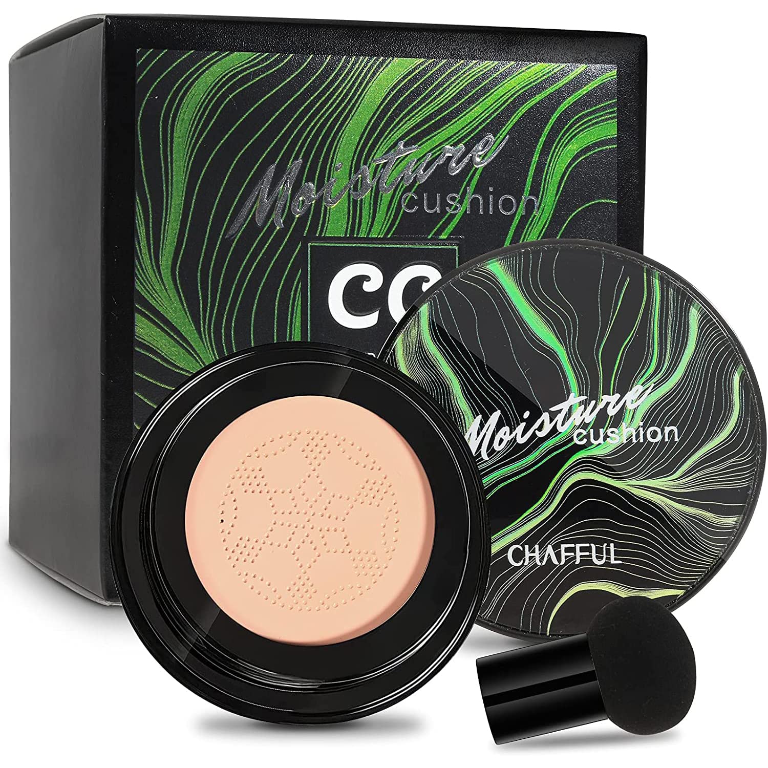 Cc Cream, Air Cushion Cc Cream, Mushroom Head Air Cushion Cc Cream, Foundation, Concealer Coverage, Perfect Coverage, Make-Up For All Skin (02 Natural)