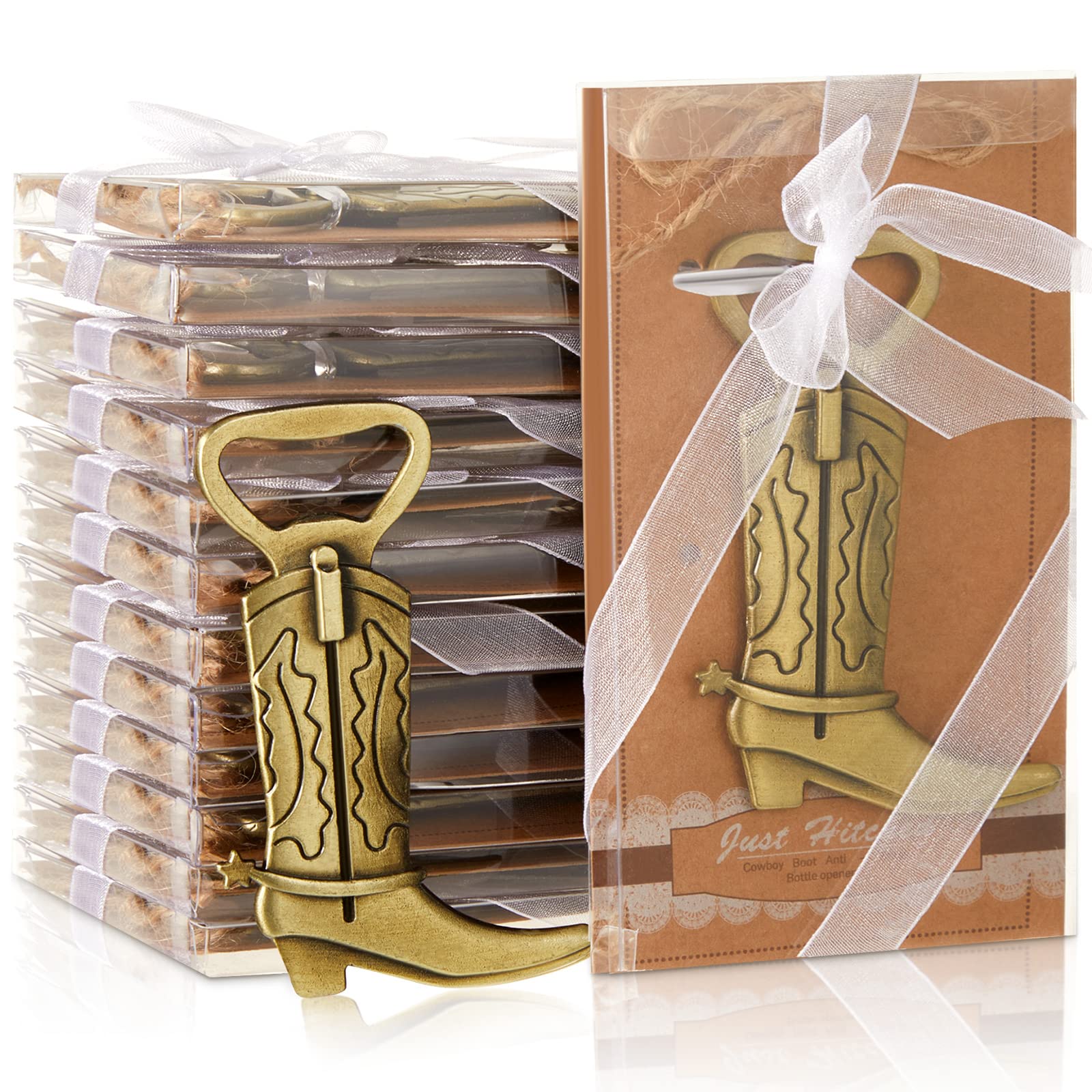 Photo 1 of 36 Pieces Cowboy Boot Bottle Openers Baby Shower Bottle Opener Favors for Guest Bridal Shower Party Bottle Opener Gifts for Baby Shower Wedding Birthday Party Favor Decoration Supplies (Bronze)