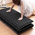 Vibe bear Premium Foam Japanese Futon Floor Mattress Queen Size 60"x 80",100% High Density Comfortable Foam Floor Mattress,3.5" Thicken Tatami Sleeping Pad,Foldable Dormitory Tatami Mattress(Black)