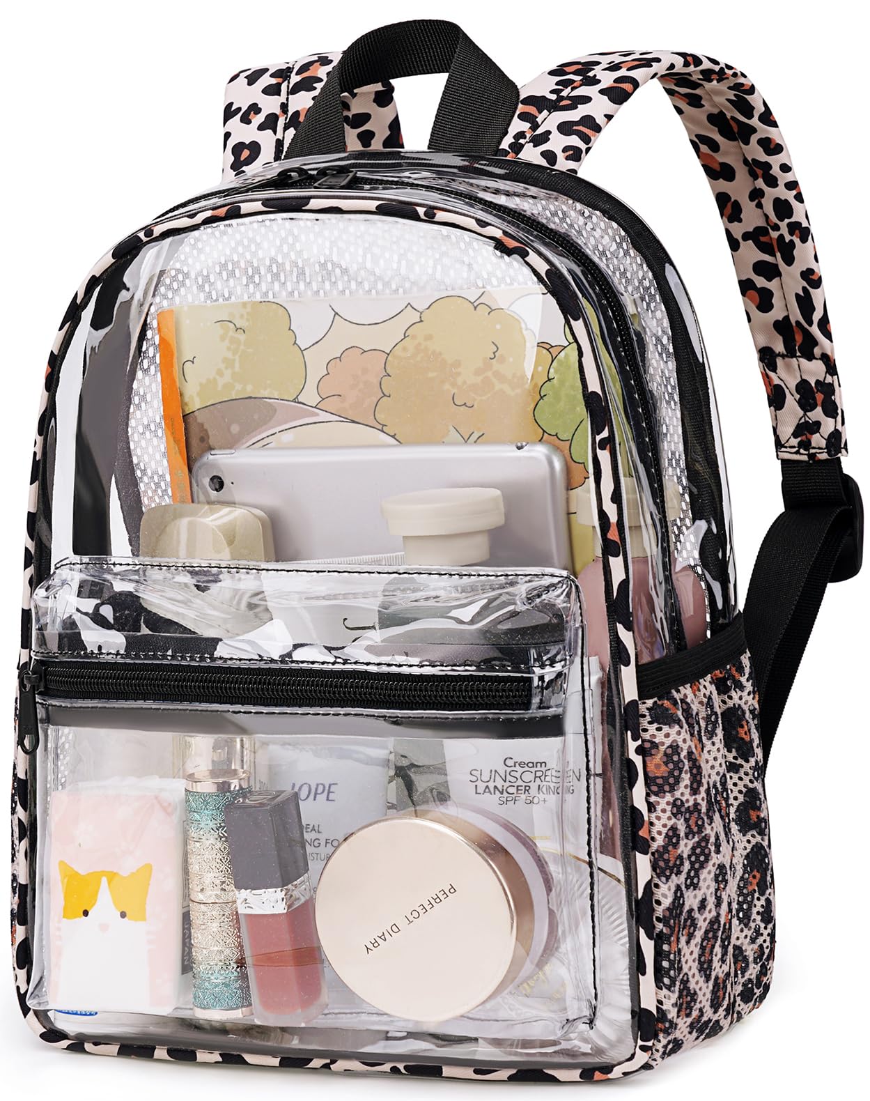 Photo 1 of Clear Mini Backpack for Stadium Events Approved 12x12x6 Small Transparent Backpacks Plastic See Through Clear Bag for Concerts Work Festival Security Travel