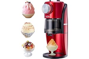Wanvoapls Shaved Ice Machine - Snow Cone Machine for Homemade Shaved Ice, Snow Cones, Slushie Ice Shaver With Stainless Steel
