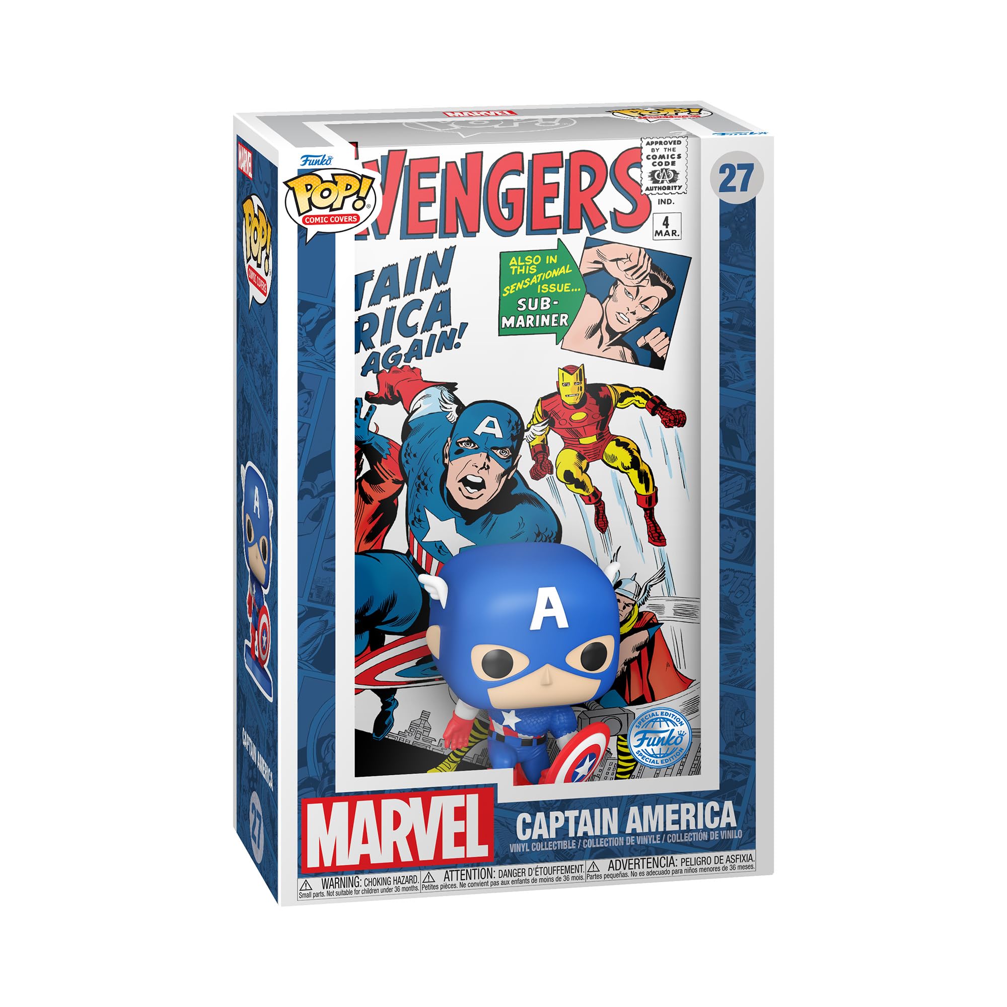 Funko POP! Comic Cover: Marvel - Marvel Avengers #4 - (1963) - Collectable Vinyl Figure - Gift Idea - Official Merchandise - Toys for Kids & Adults - Model Figure for Collectors and Display