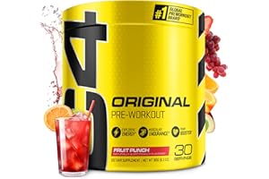Cellucor C4 Original Pre Workout Powder Fruit Punch | Vitamin C for Immune Support | Sugar Free Preworkout Energy for Men & Women | 150mg Caffeine + Beta Alanine + Creatine | 30 Servings
